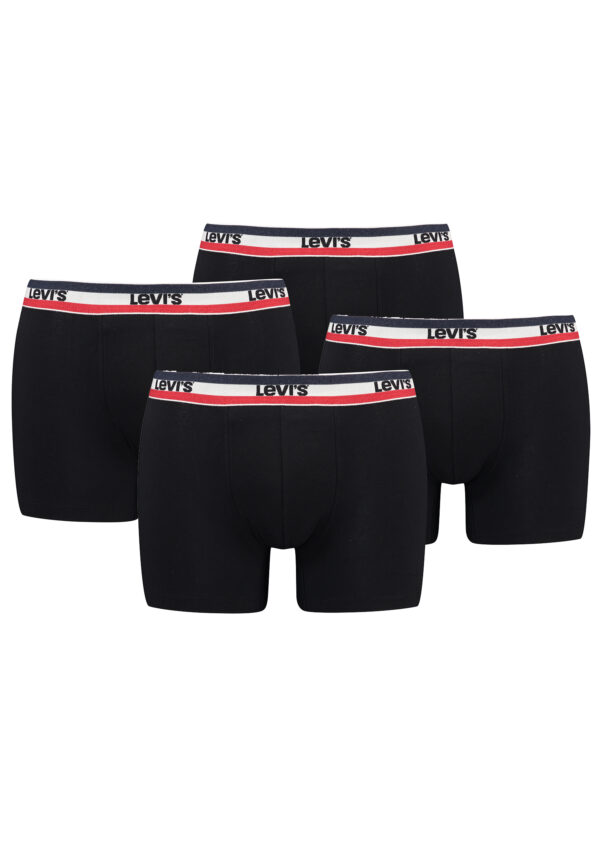 Levi's Sportswear Logo Herren Boxershorts Unterwäsche aus Bio-Baumwolle im 4er P...