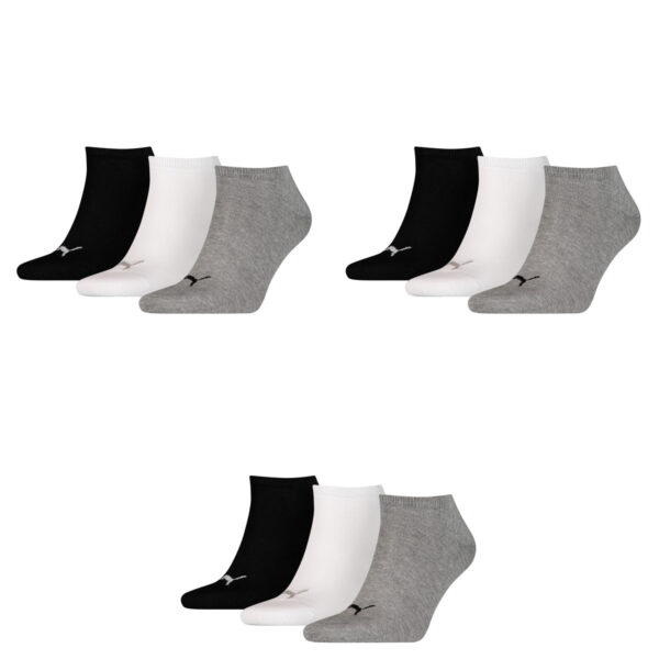 9 Paar Puma Sneaker Invisible Socken Gr. 35 - 49 Unisex für Damen Herren Füßling...