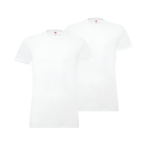 2er Pack Levis Solid Crew T-Shirt Men Herren Unterhemd Rundhals Stretch Cotton