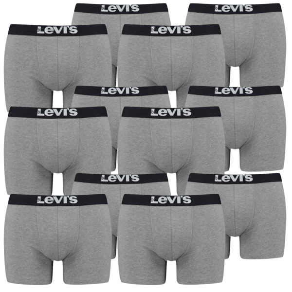 12er Pack Herren Levis Solid Basic Boxer Brief Boxershorts Unterwäsche Pants