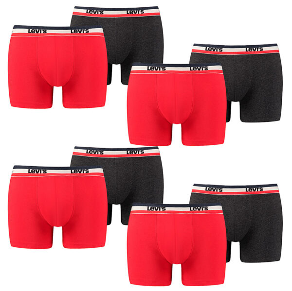 8er Pack Herren Levis SPRTSWR LOGO BOXER BRIEF Boxershorts Unterwäsche Pants