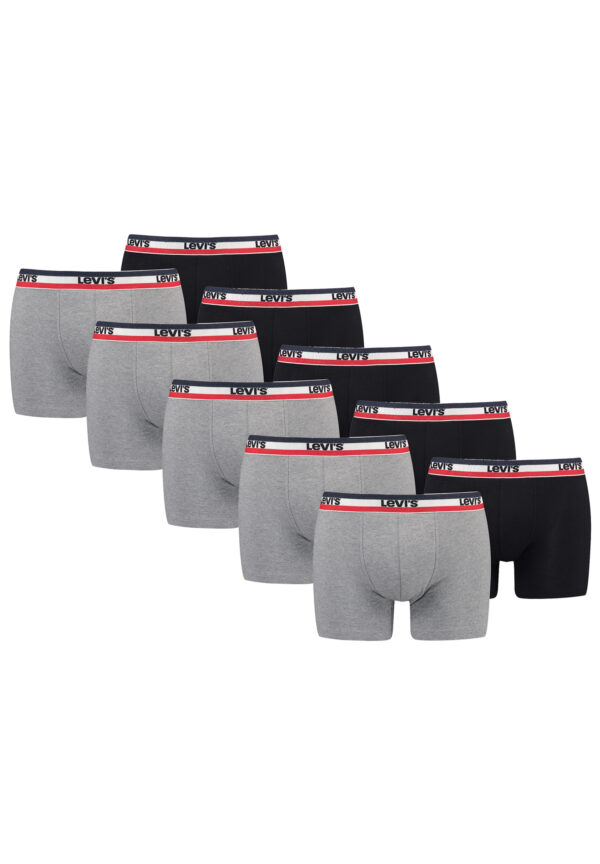 Levi's Sportswear Logo Herren Boxershorts Unterwäsche aus Bio-Baumwolle im 10er ...