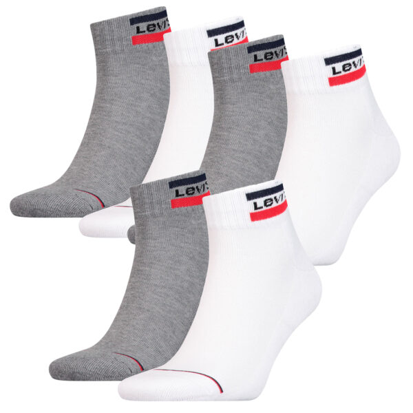 6 Paar Levis 144NDL Mid Cut SPRTWR L Unisex Socken Strümpfe 902011001