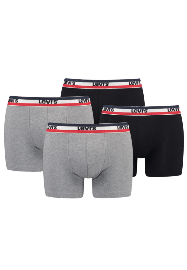 Levi's Sportswear Logo Herren Boxershorts Unterwäsche aus Bio-Baumwolle im 4er P...