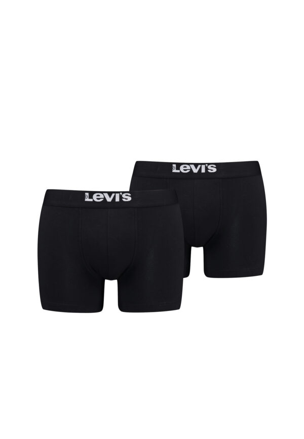 Levi's Solid Herren Boxershorts Unterwäsche aus Bio-Baumwolle im 2er Pack