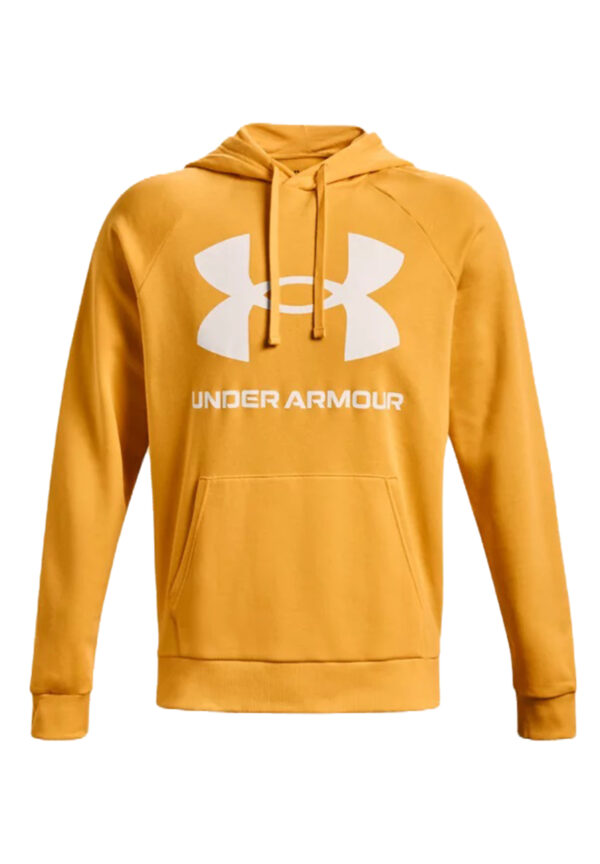 Under Armour Rival Fleece Big Logo Hoodie Herren Sweatshirt 1357093 782 gelb