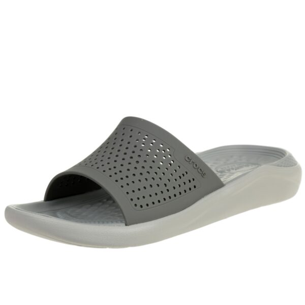 Crocs LiteRide Slide Damen Sandale Badelatsche 205183 Grau