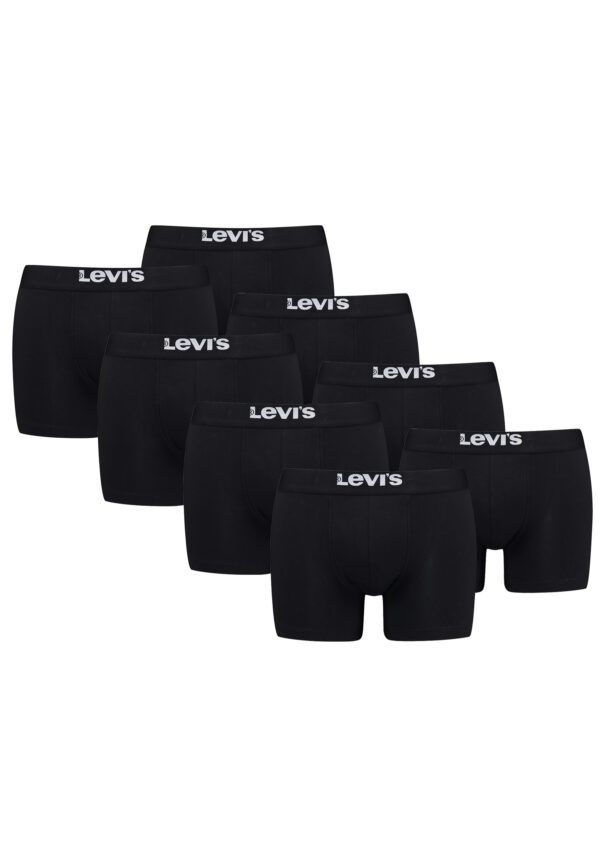 Levi's Solid Herren Boxershorts Unterwäsche aus Bio-Baumwolle im 8er Pack