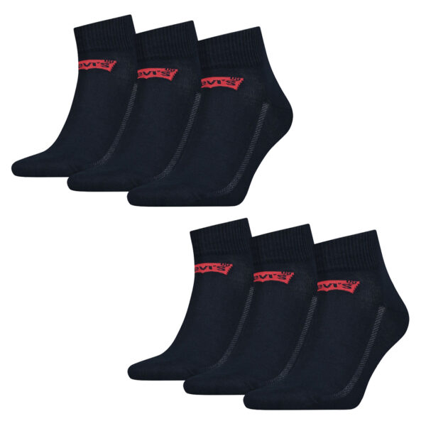 6 Paar Levis 168SF Mid Cut Unisex Socken Sneakersocken Strümpfe 903051001