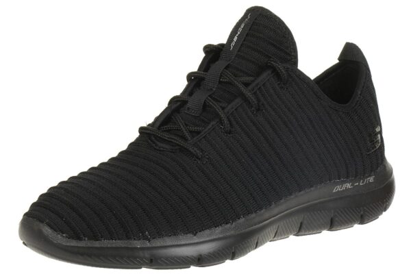 Skechers Sport Womens FLEX APPEAL 2.0 ESTATES Sneakers Damen Schuhe Schwarz