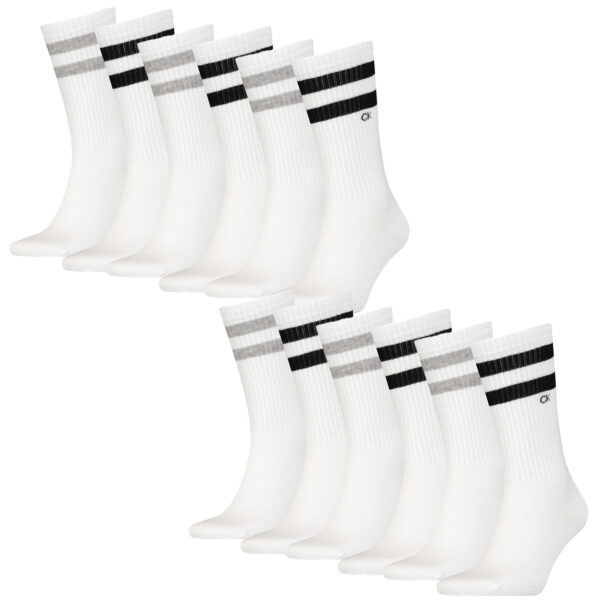 12 Paar Calvin Klein Stripes Herren Sportsocken Tennissocken