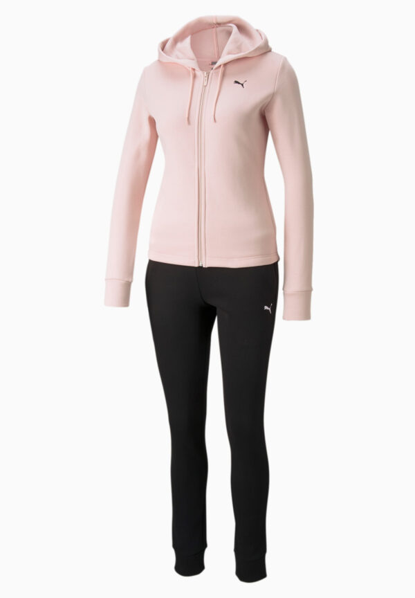 Puma Damen Classic Hooded Sweat Suit FL Trainingsanzug Sportanzug 589132 Rosa