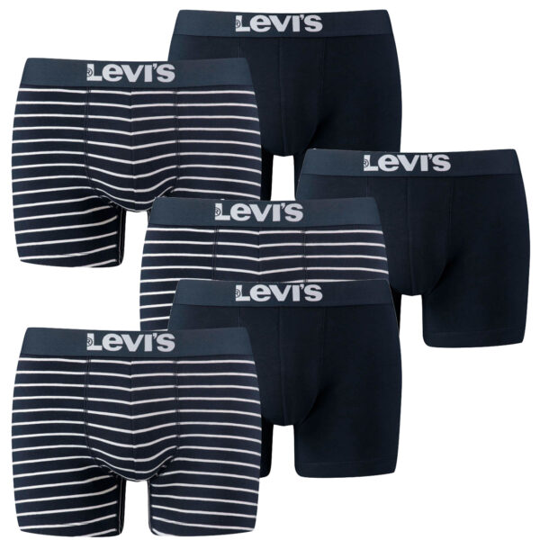 6er Pack Levis Men Vintage Stripe YD B Boxer Brief Boxershorts Unterhose Pant Un...