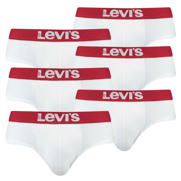 6er Pack Levis Men Solid Basic Brief Shorts Slip Herren Unterhose Pant Unterwäsc...