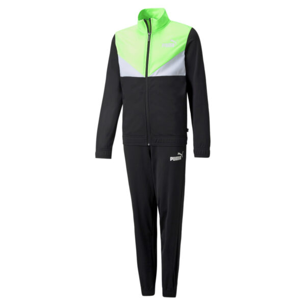 Puma Colorblock Poly Suit cl B Kinder Unisex Trainingsanzug Sportanzug 589372 51...