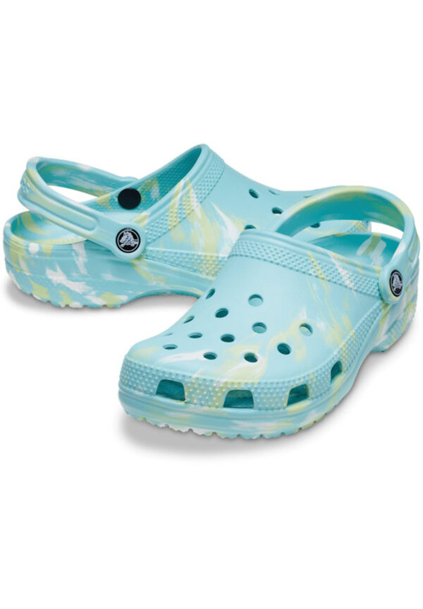 Crocs Marbled Classic Clog Unisex Erwachsene Sandale 206867-4SU Türkis