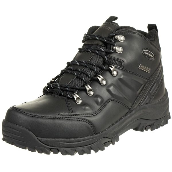 Skechers Relment TRAVEN Stiefel Outdoor Schuhe Waterproof Leder RELAXED FIT BBK