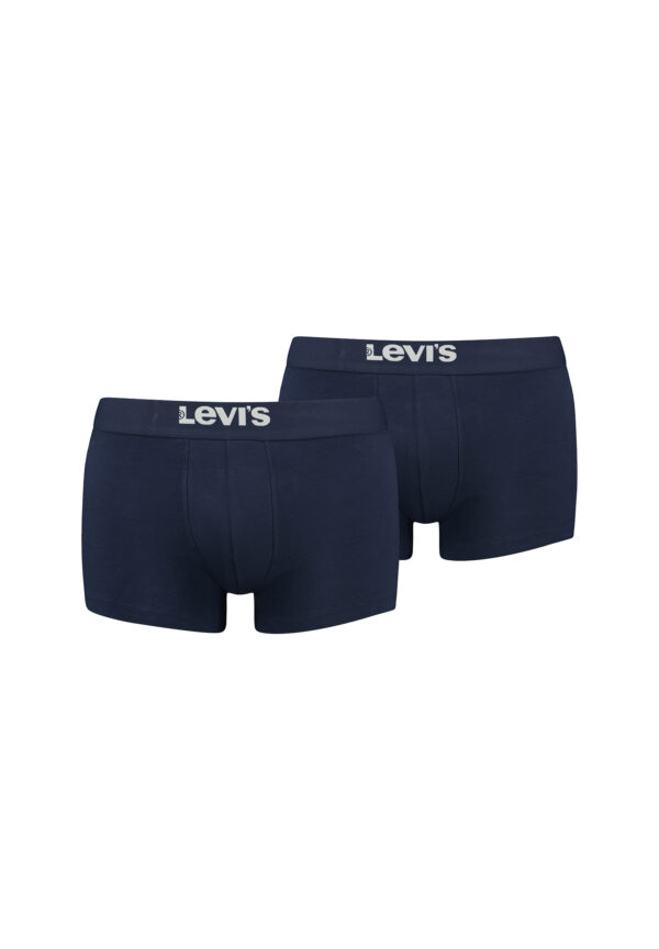 Levi's Solid Basic Herren Boxershorts Unterwäsche aus Bio-Baumwolle im 2er Pack