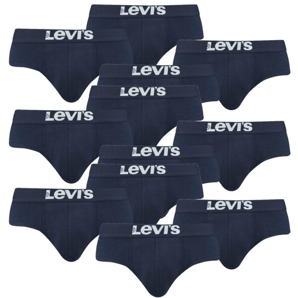 12er Pack Levis Men Solid Basic Brief Shorts Slip Herren Unterhose Pant Unterwäs...