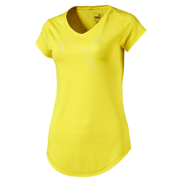 PUMA Damen Heather Cat Tee T-Shirt Trainingsshirt Laufshirt 516410 05 Lemon Toni...