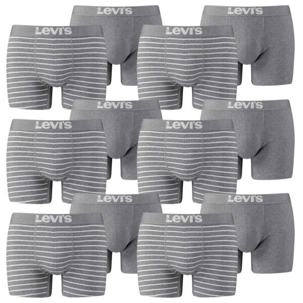 12er Pack Levis Men Vintage Stripe YD B Boxer Brief Boxershorts Unterhose Pant U...