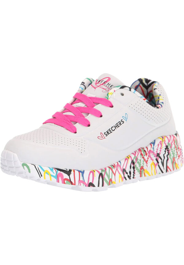 Skechers Street UNO LITE - LOVEY LUV Sneakers Women Mädchen JGoldcrown weiss