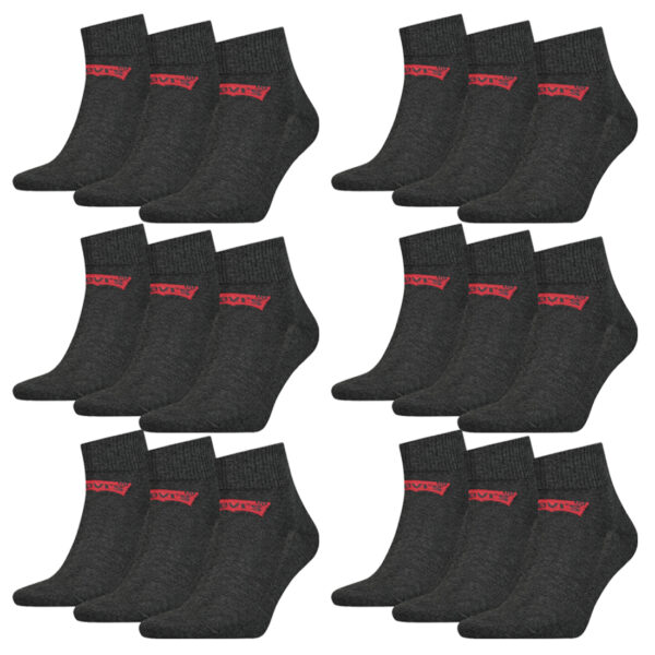 18 Paar Levis 168SF Mid Cut Unisex Socken Sneakersocken Strümpfe 903051001