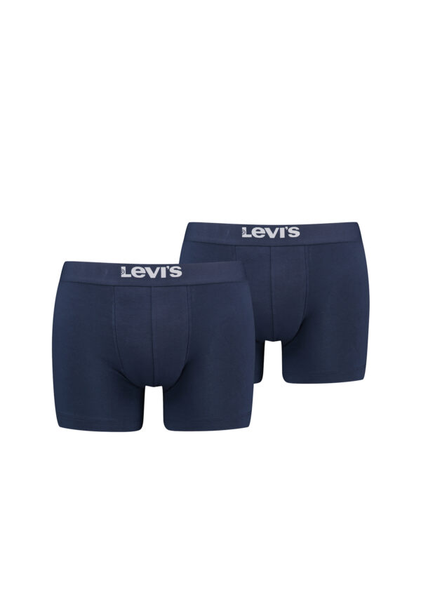 Levi's Solid Herren Boxershorts Unterwäsche aus Bio-Baumwolle im 2er Pack