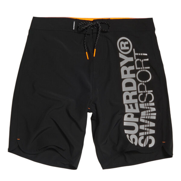 Superdry Herren Swimsport Deep Water Boardshort Schwimmhose M30000HQ Schwarz