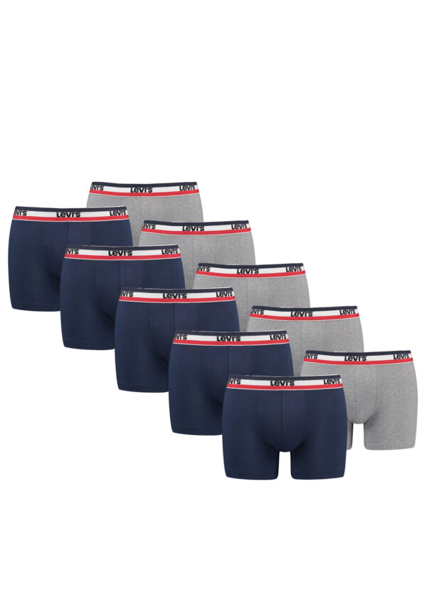 Levi's Sportswear Logo Herren Boxershorts Unterwäsche aus Bio-Baumwolle im 10er ...