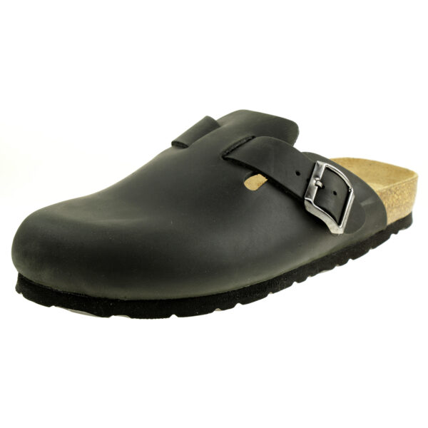 Rohde Grado Herren Pantoffeln Hausschuhe Clog 6698 schwarz LEDER