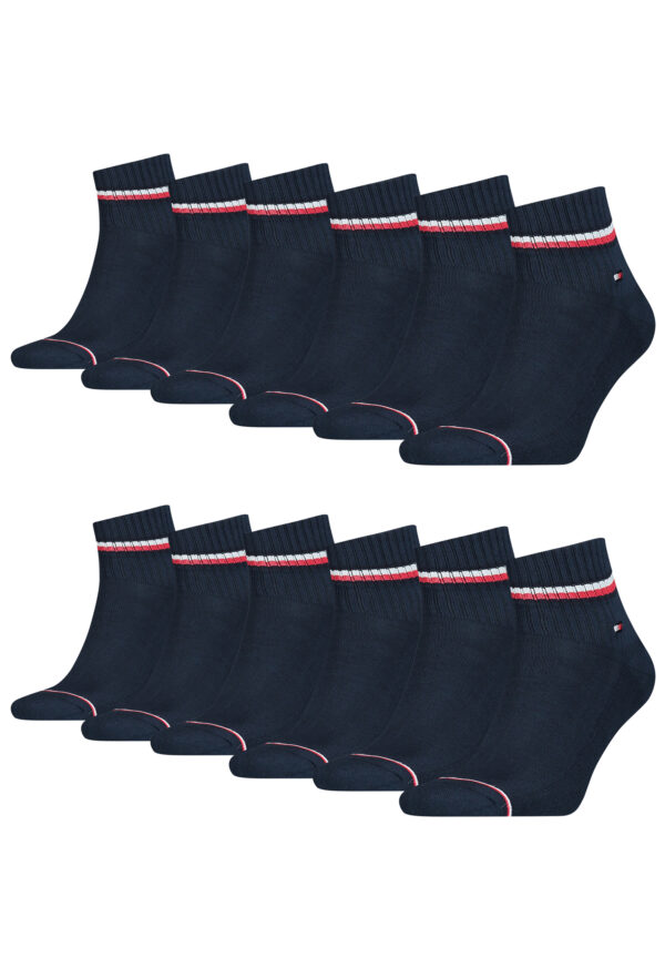 12 Paar TOMMY HILFIGER Herren ICONIC QUARTER Gr. 39 - 49 Sneaker Socken