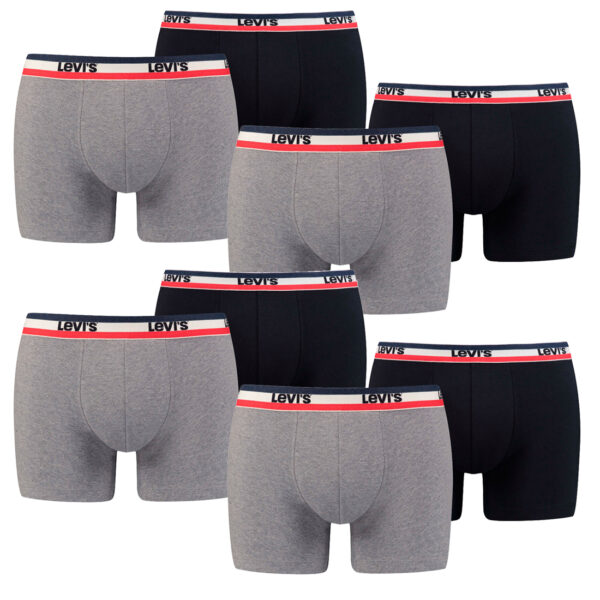 8er Pack Herren Levis SPRTSWR LOGO BOXER BRIEF Boxershorts Unterwäsche Pants