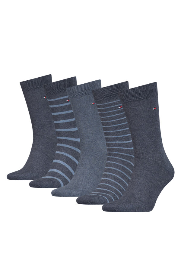 5 Paar Tommy Hilfiger Herren TH Men Giftbox STRIPES 5P Gr. 39 - 46 Business Sock...