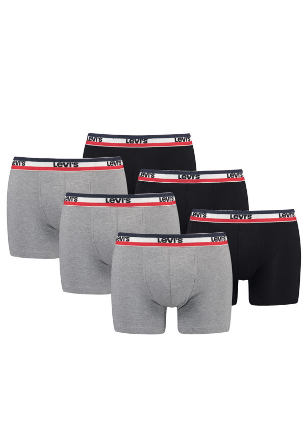 Levi's Sportswear Logo Herren Boxershorts Unterwäsche aus Bio-Baumwolle im 6er P...