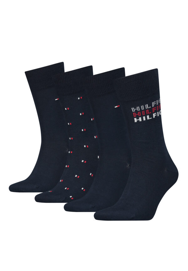 4 Paar Tommy Hilfiger Herren TH Men Giftbox 4P Gr. 39 - 46 Business Socken Gesch...