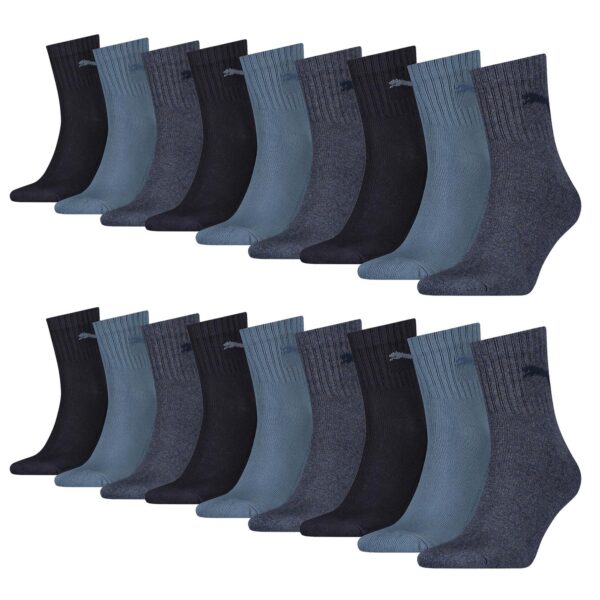 18 Paar Puma Socken Short Crew Sportsocken Tennis Socken Gr. 35 - 49 Unisex