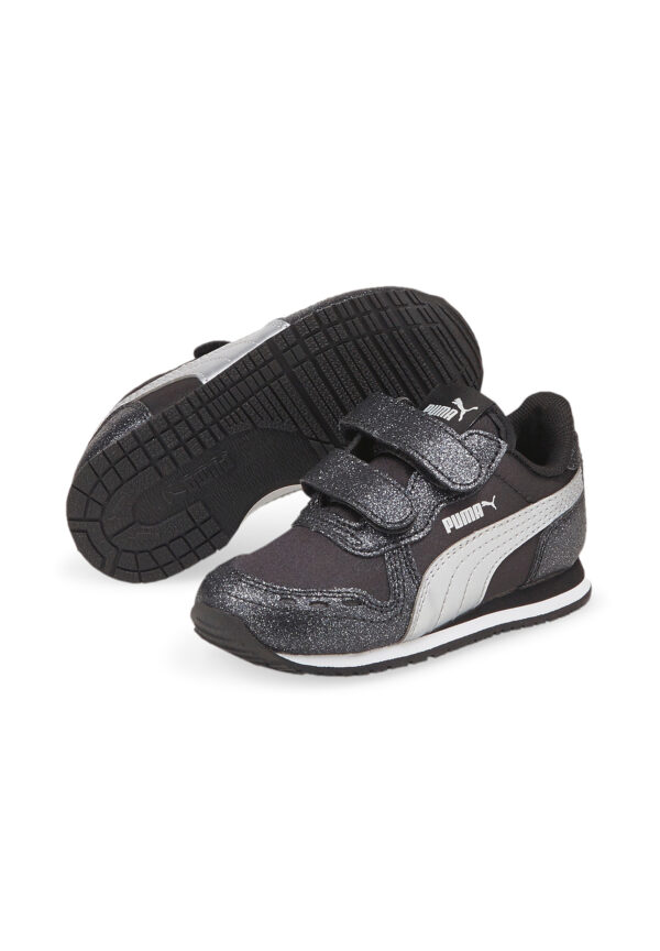 PUMA Kleinkinder Cabana Racer Glitz V PS Inf Sneaker Mädchen Schuhe Schwarz/silb...