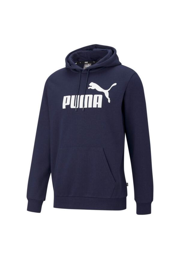 PUMA ESS Hoody FL Big Logo Herren Sweatshirt Kapuzenpullover 586686 06 blau