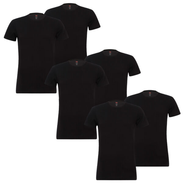 6er Pack Levis Solid Crew T-Shirt Men Herren Unterhemd Rundhals Stretch Cotton