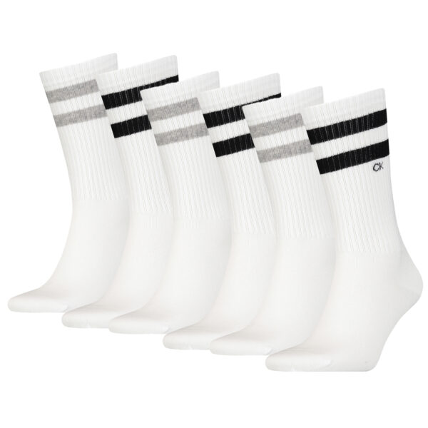 6 Paar Calvin Klein Stripes Herren Sportsocken Tennissocken