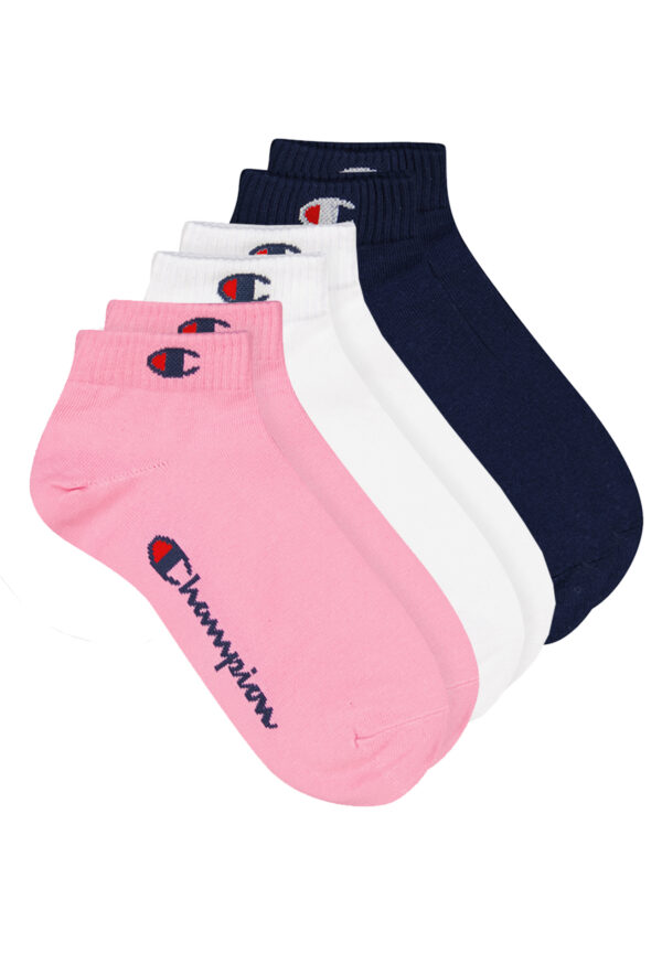 3 Paar Champion Quarter Socken Gr. 35 - 46 Unisex Sneaker Kurzsocken