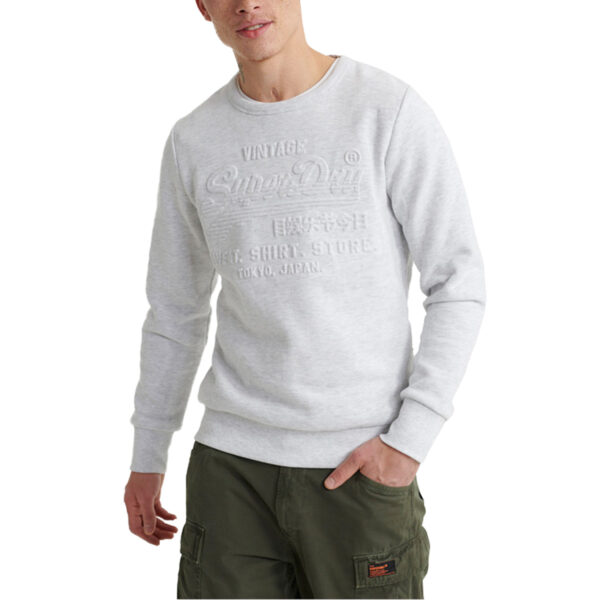 Superdry Sweat Shirt Shop Embossed Crew Sweatshirt Herren grau