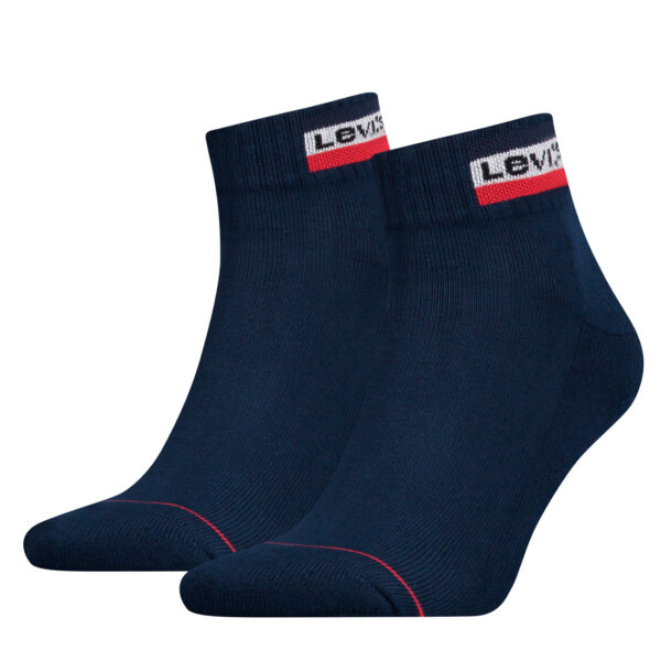 2 Paar Levis 144NDL Mid Cut SPRTWR L Unisex Socken Strümpfe 902011001