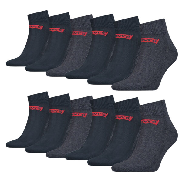 12 Paar Levis 168SF Mid Cut Unisex Socken Sneakersocken Strümpfe 903051001