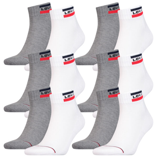 12 Paar Levis 144NDL Mid Cut SPRTWR L Unisex Socken Strümpfe 902011001