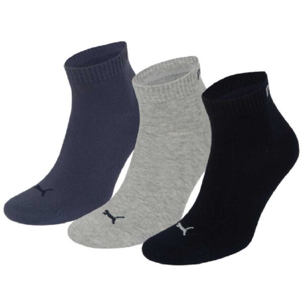 3 Paar Puma Sneaker Quarter Socken Gr. 35 - 49 Unisex für Damen Herren Füßlinge