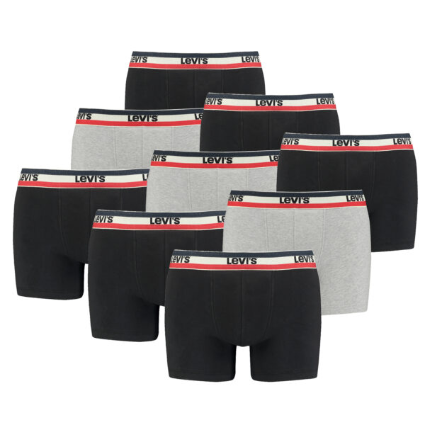 9er Pack Herren Levis SPRTSWR LOGO BOXER BRIEF Boxershorts Unterwäsche Pants