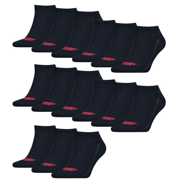 15 Paar Levis 168SF Low Cut Batwing Logo Unisex Socken Sneakersocken Strümpfe 90...