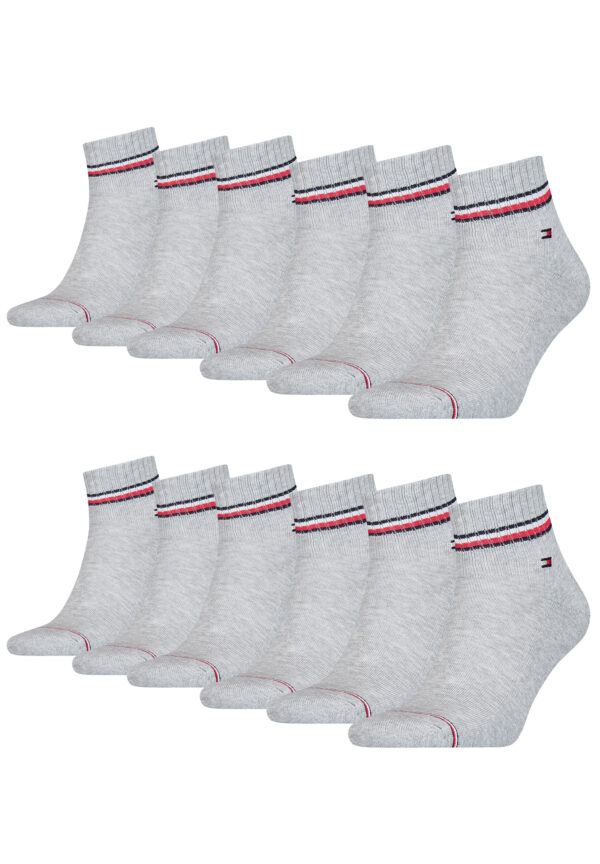 12 Paar TOMMY HILFIGER Herren ICONIC QUARTER Gr. 39 - 49 Sneaker Socken